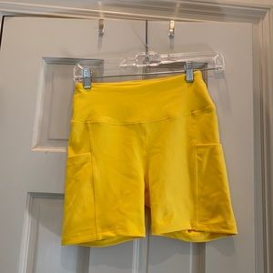 Year or Ours yellow biker shorts